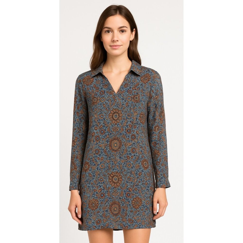 Cabi Womens Provincial Whimsygoth Dress‎ Small Floral Long Sleeve Office #3295
